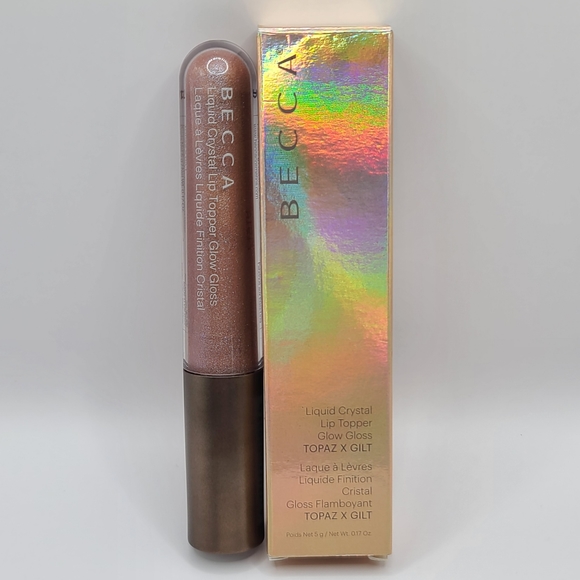 Becca Liquid Crystal Lip Topper Glow Gloss in Topaz X Gilt - Picture 1 of 7